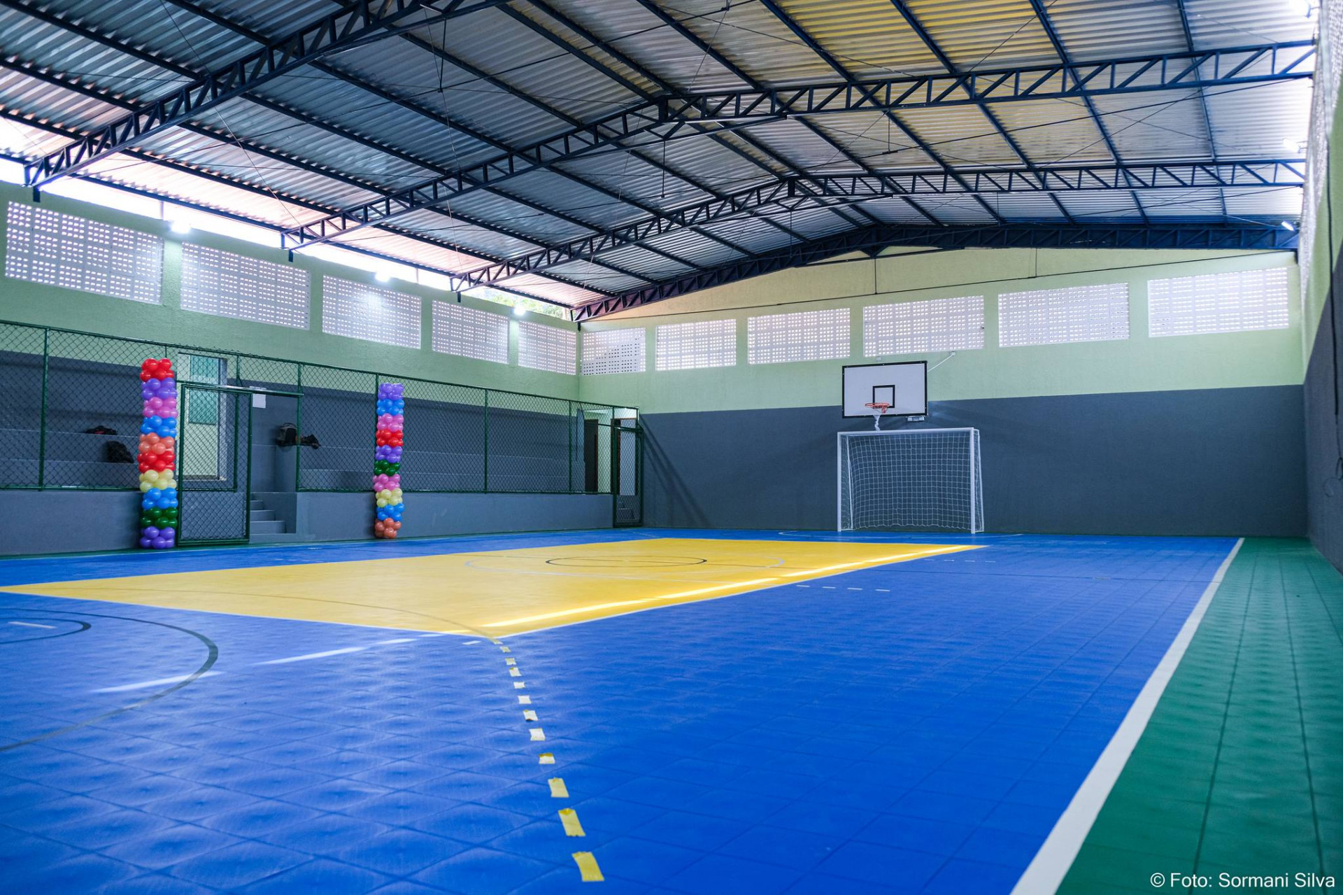 Novo ginásio coberto inaugurado na unidade escolar - Divulgação