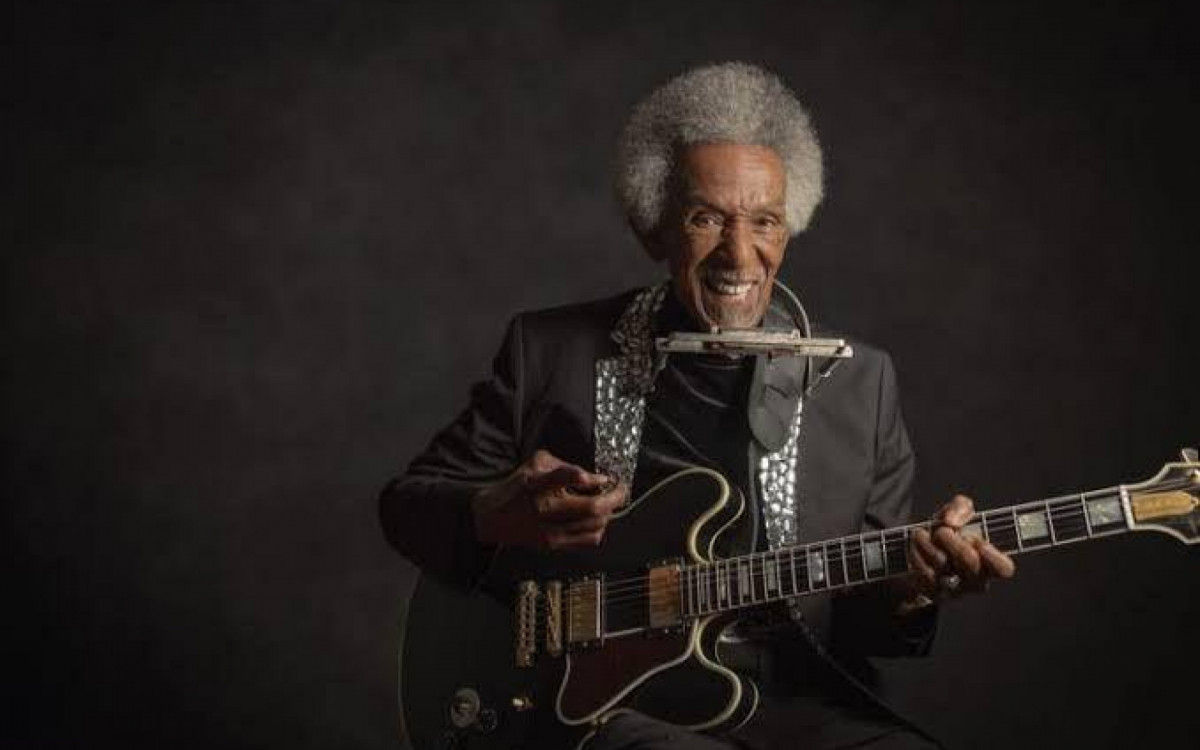 O lendário bluesman Lil Jimmy Reed, diretamente dos EUA sobe ao palco do festival na sexta-feira (12)