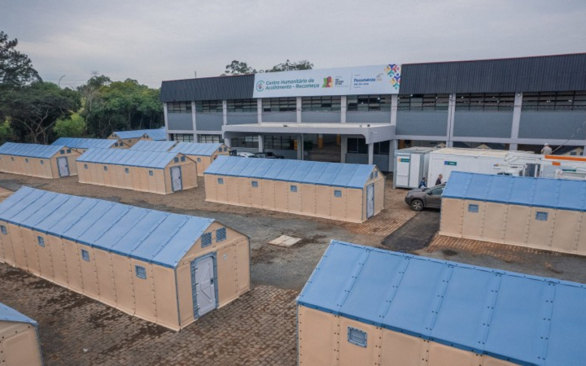 Espaço conta com 126 casas modulares para acolher mais de 600 pessoas  - Divulgação/Joel Vargas/Ascom GVG