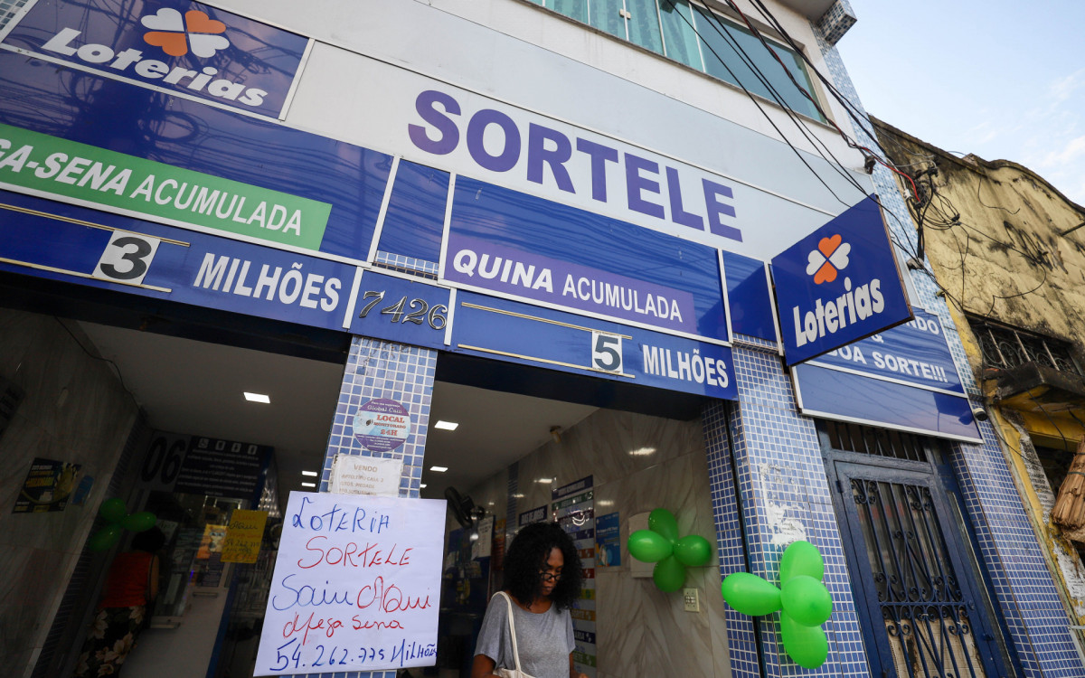 Lotérica na Abolição onde saiu o prêmio de 54 milhões, nesta sexta-feira (05).