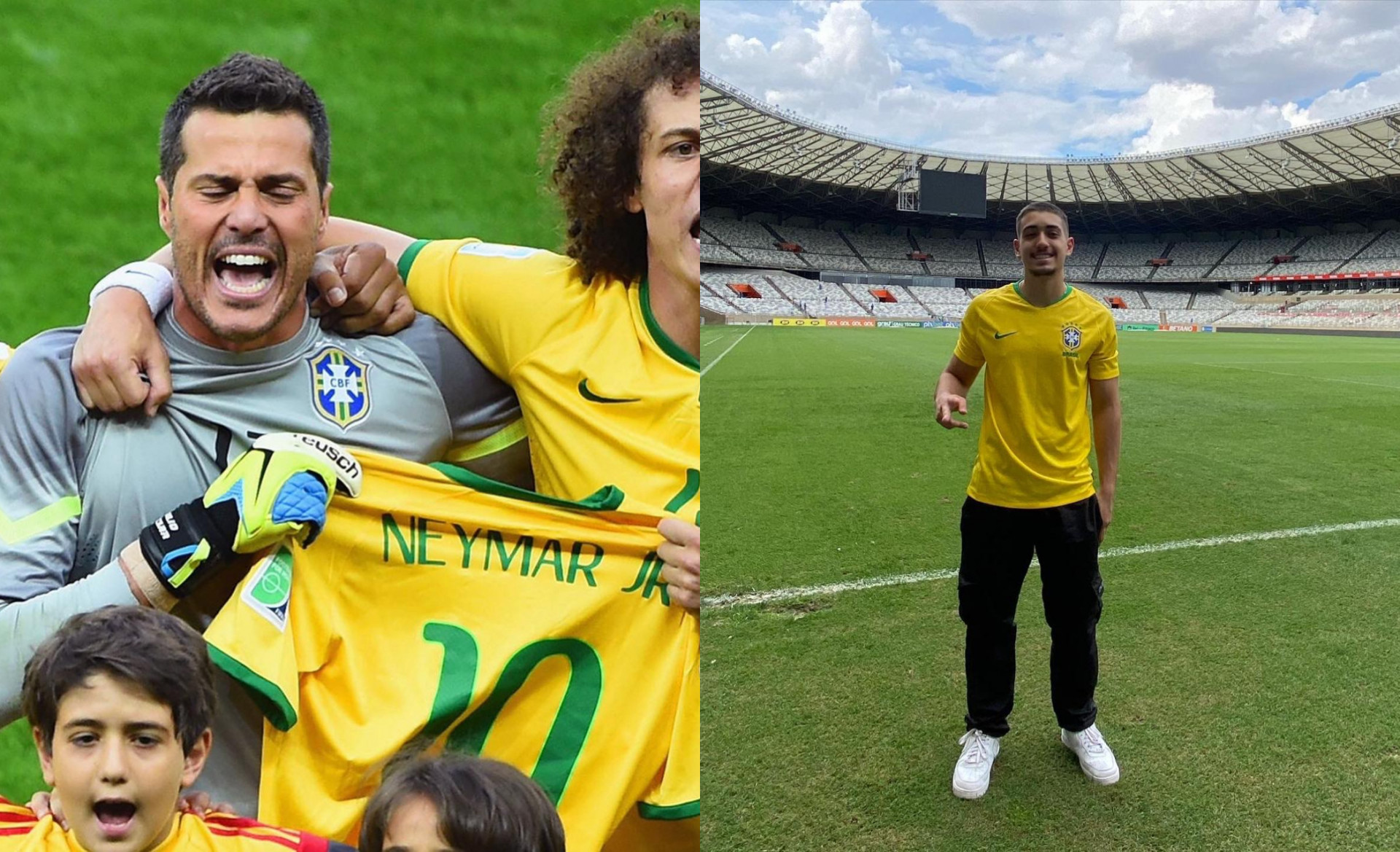 Pedro Mesquita entrou em campo com Júlio César no 7 a 1. Anos depois, ele voltou ao gramado do Mineirão - Reprodução