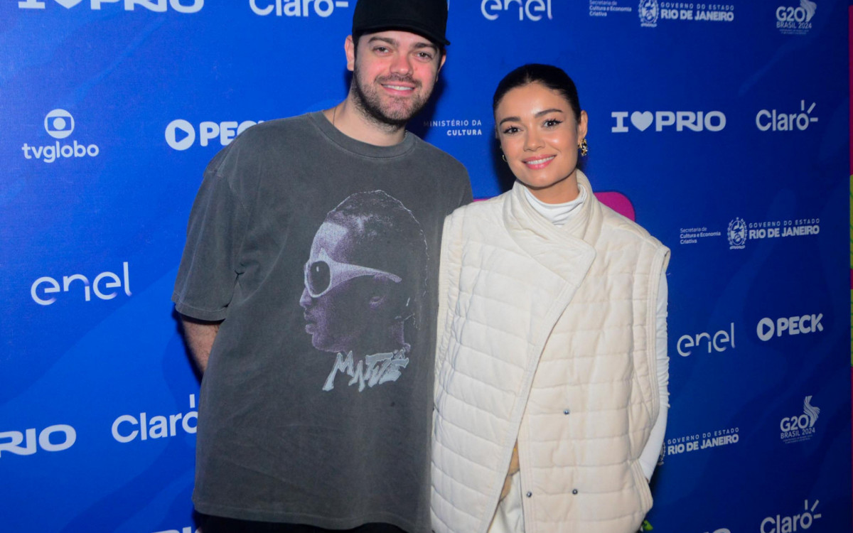 Sophie Charlotte chegou ao festival acompanhada do irmão