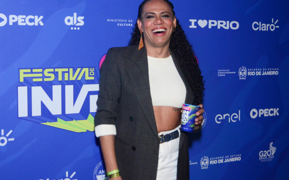 Valeria Barcellos também marcou presença no festival 