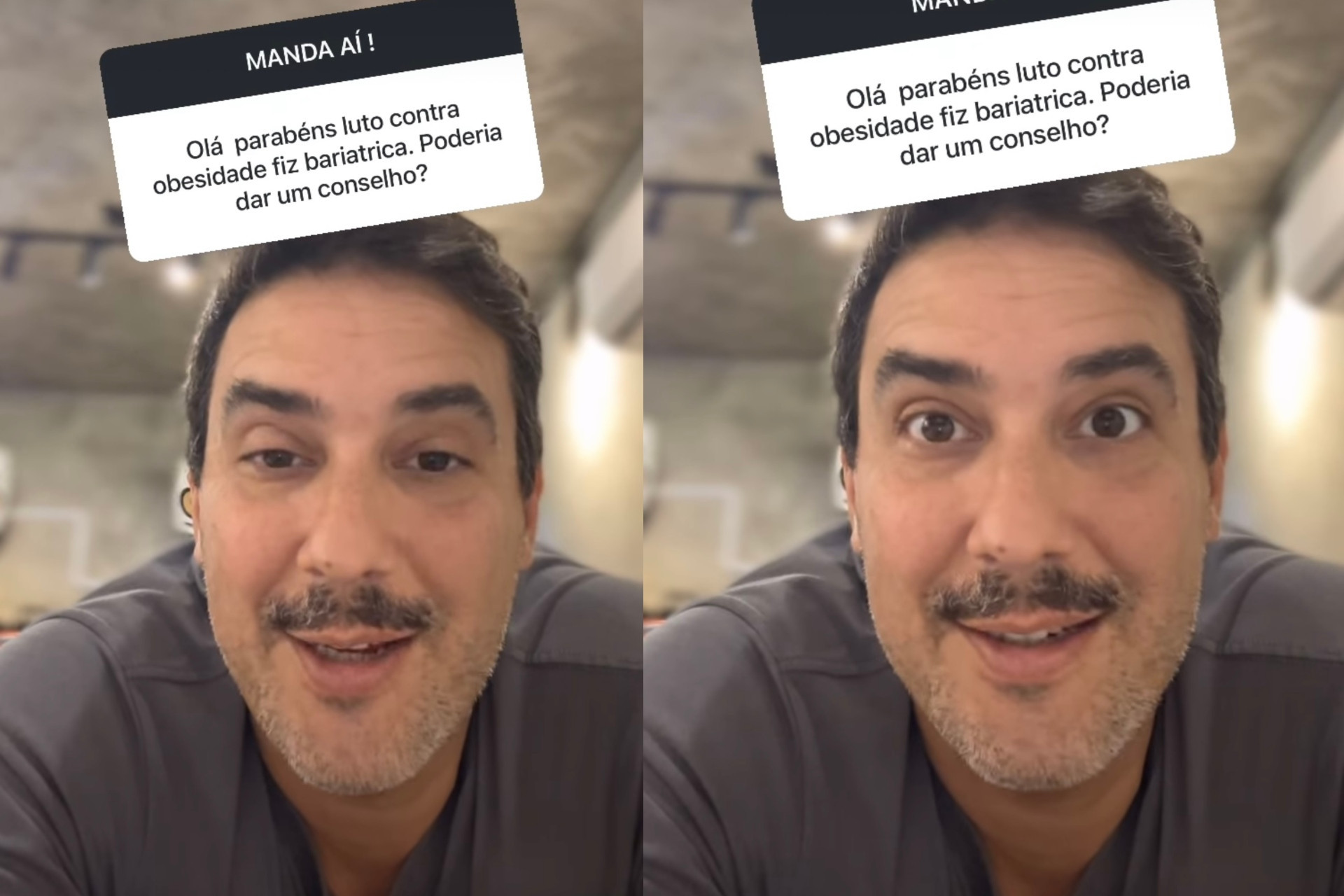 André Marques reflete sobre ganho de peso - Reprodução