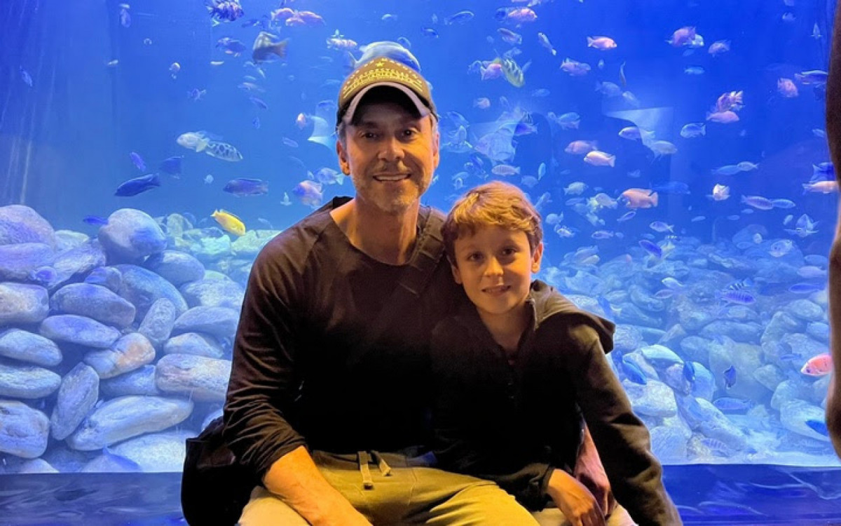 Alexandre Nero e o filho Noá - Divulgação