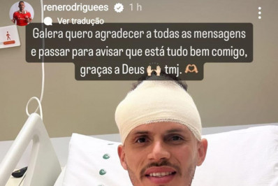Ex-Flamengo passa noite em hospital após choque de cabeça em Inter x Vasco