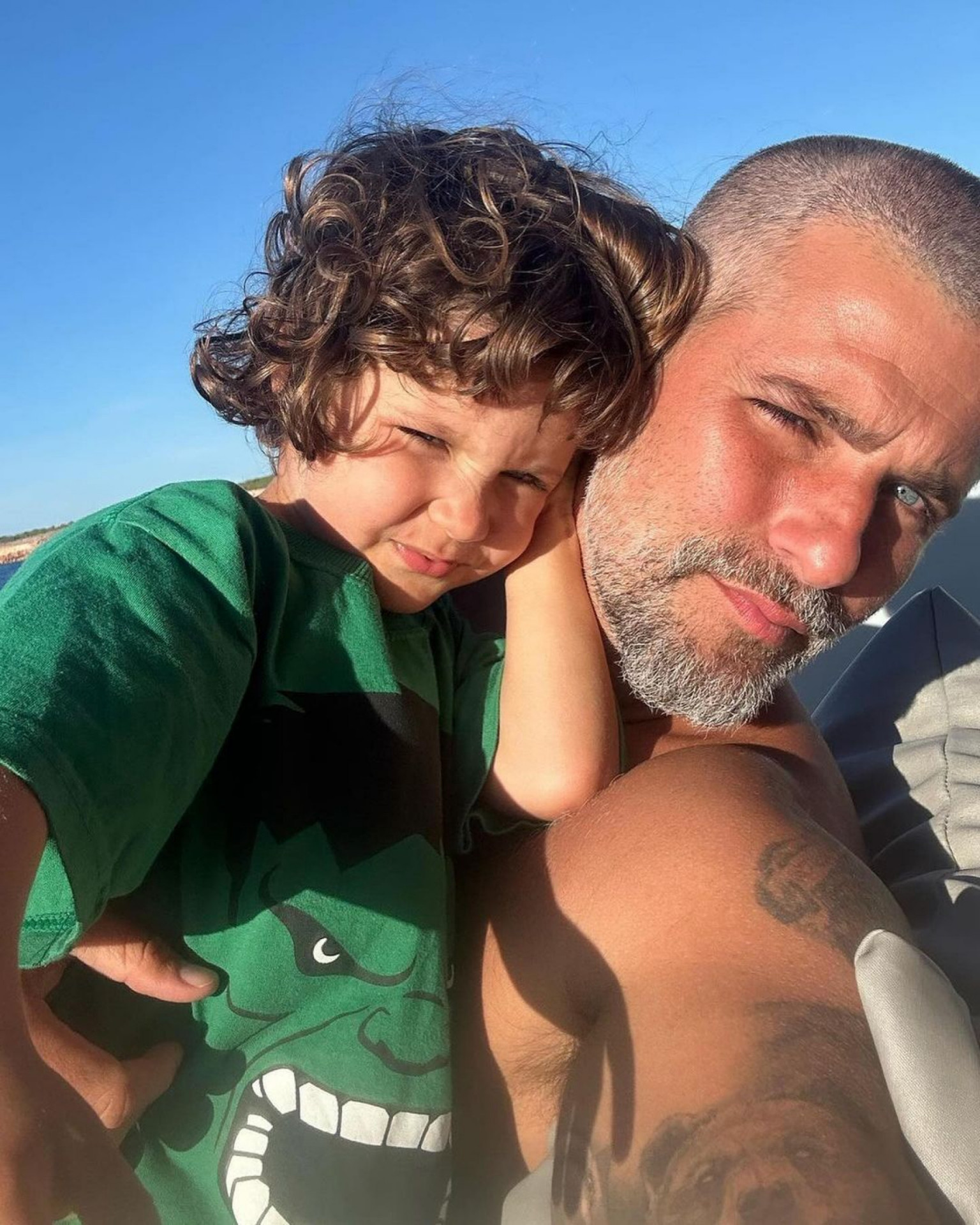 Bruno Gagliasso e o filho caçula, Zyan  - Reprodução / Instagram 