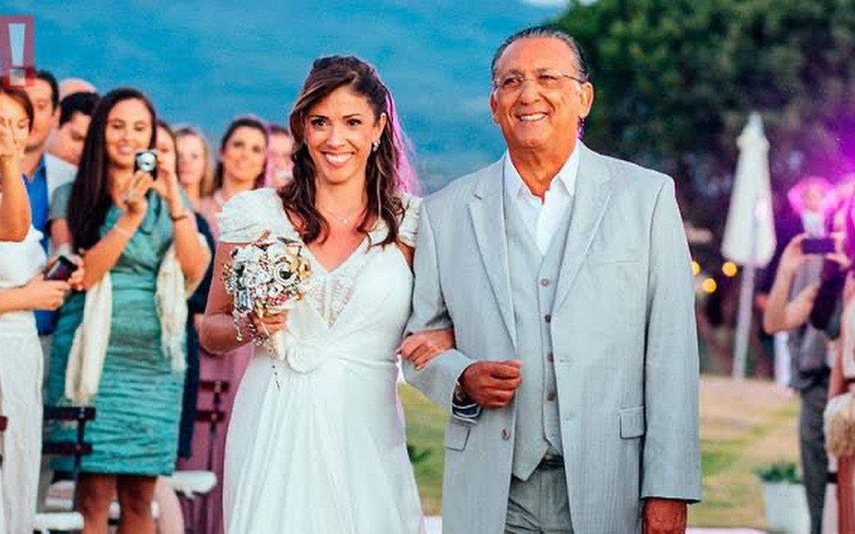 Galvão Bueno no casamento da filha Letícia Bueno - Reprodução/Instagram