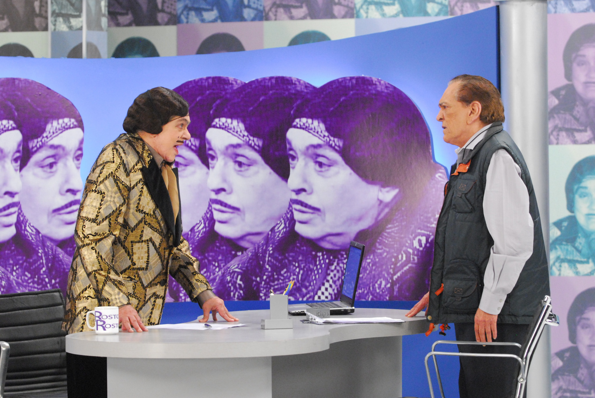 Chico Anysio e Lucio Mauro em cena no programa Zorra Total -  Zé Paulo Cardeal / TV Globo / Divulgação