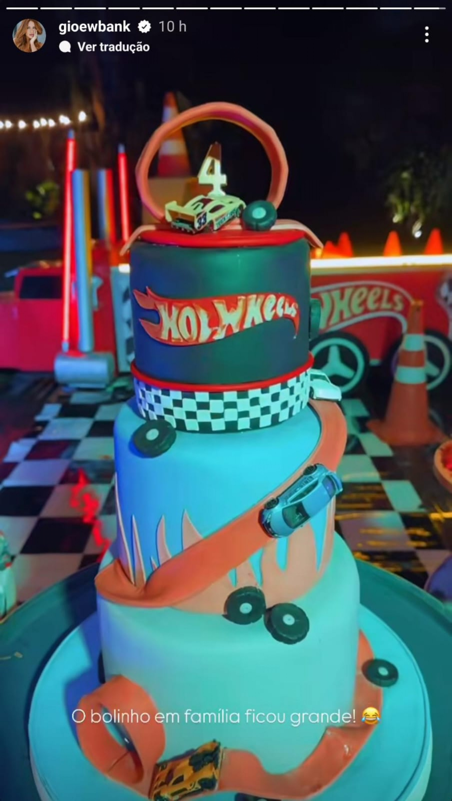 Giovanna Ewbank mostra festa para filho caçula: 'Bolinho em família ficou grande'   - Reprodução de vídeo / Instagram