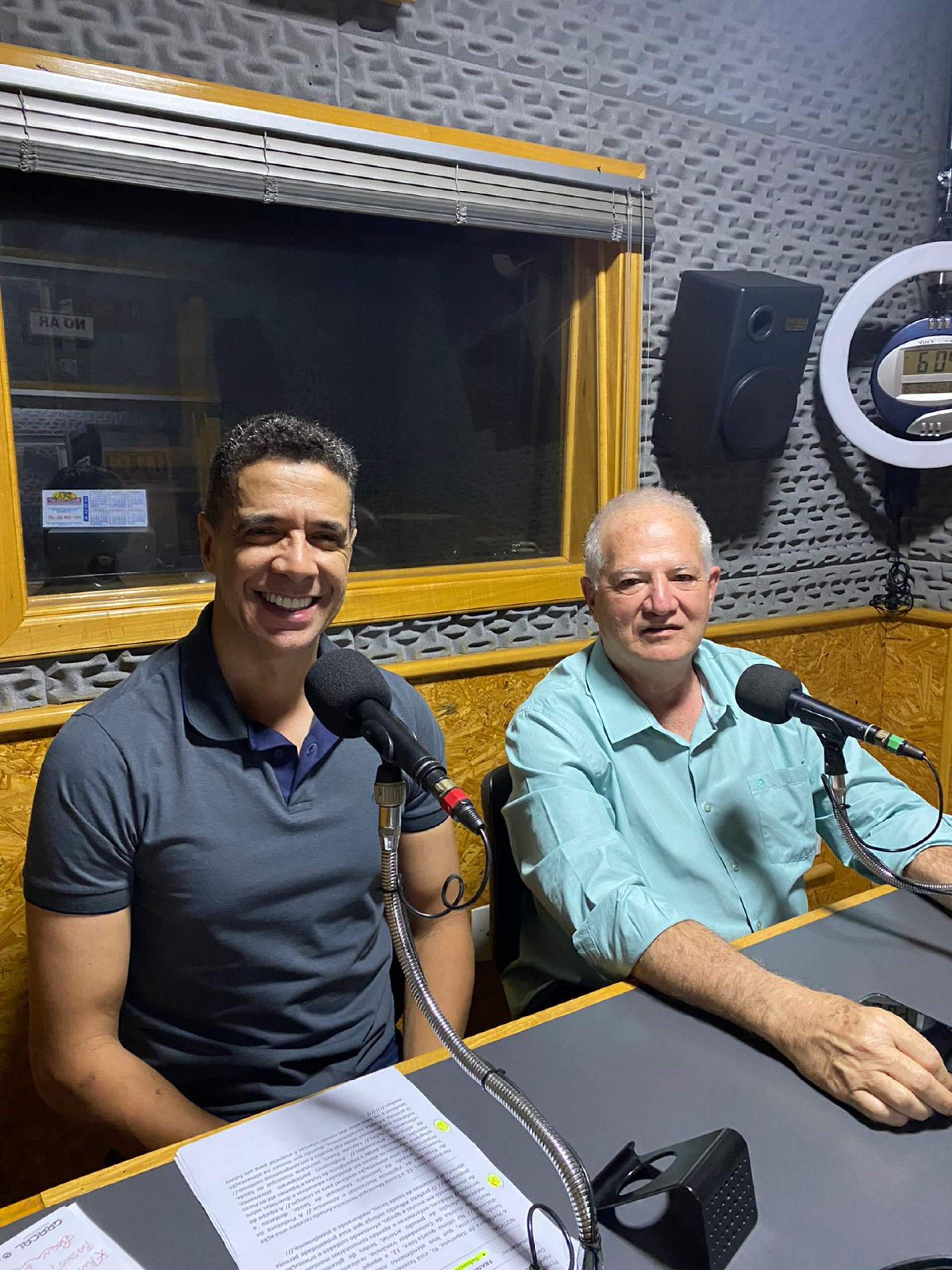 Jovane e Alfredão nos estúdios da 103 FM