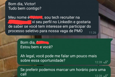 Profissional perde vaga de emprego por demorar mais que 15 minutos para responder