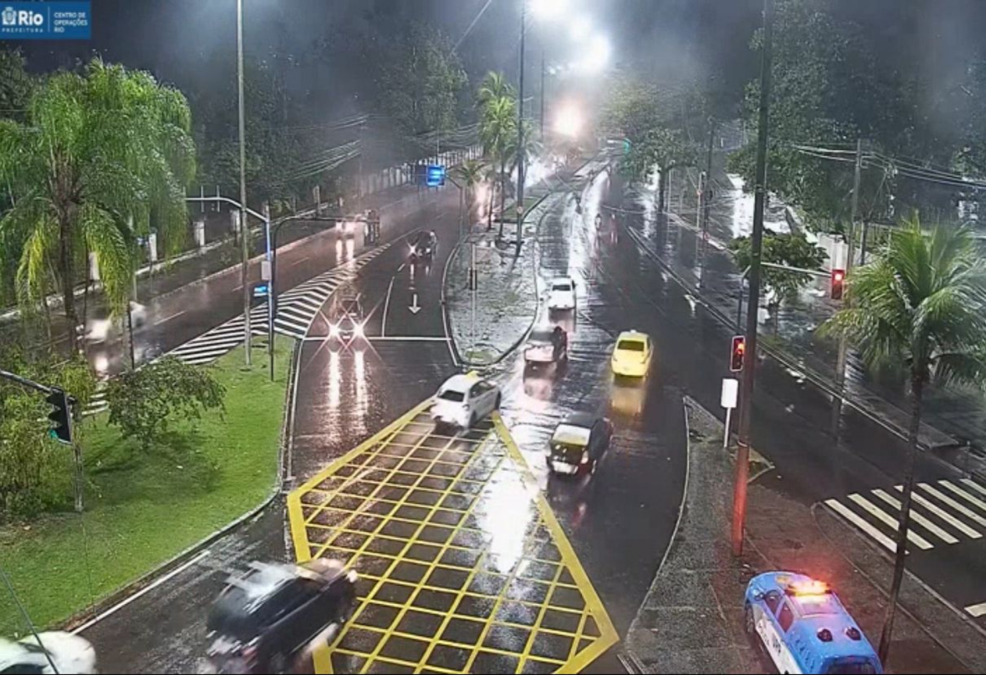 Avenida Borges de Medeiros, altura da Mário Ribeiro, na Lagoa - Divulgação/Centro de Operações Rio