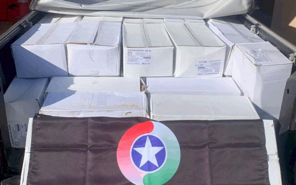 Foram apreendidas 30 caixas de camarão