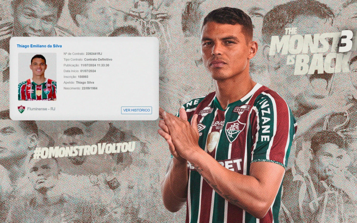 Contrato de Thiago Silva com o Fluminense foi publicado no BID da CBF - Lucas Merçon / Fluminense FC
