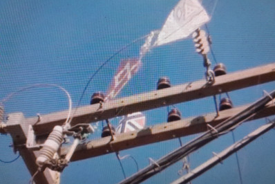 Enel alerta para riscos de impactar queda de energia, provocados por pipas