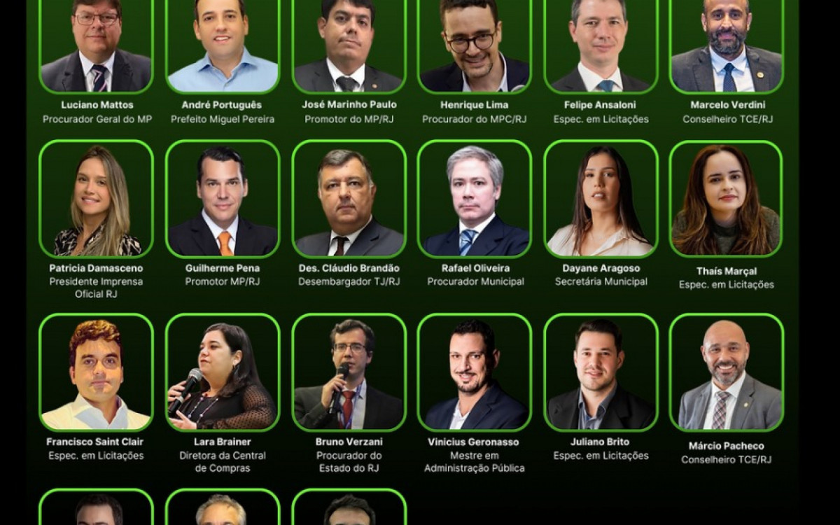 Palestrantes convidados do evento