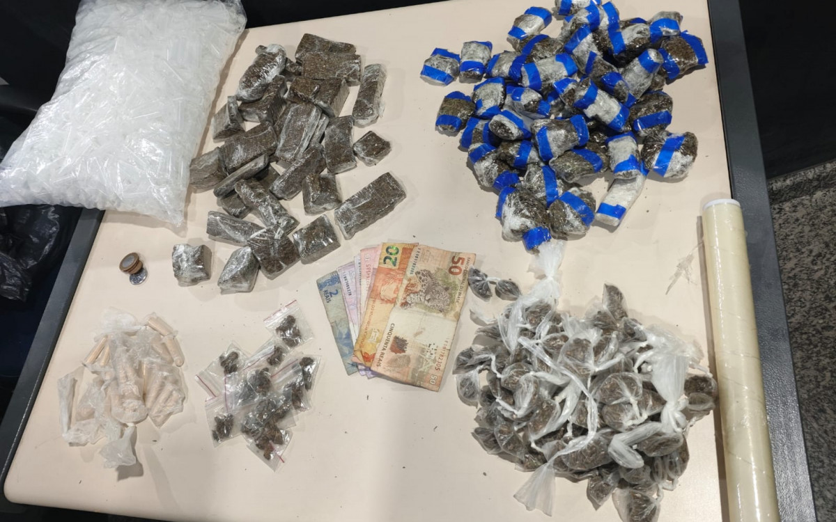 Alguns dos produtos apreendidos