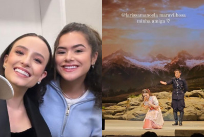 Maisa prestigia Larissa Manoela no teatro e se declara: 'Maravilhosa'
