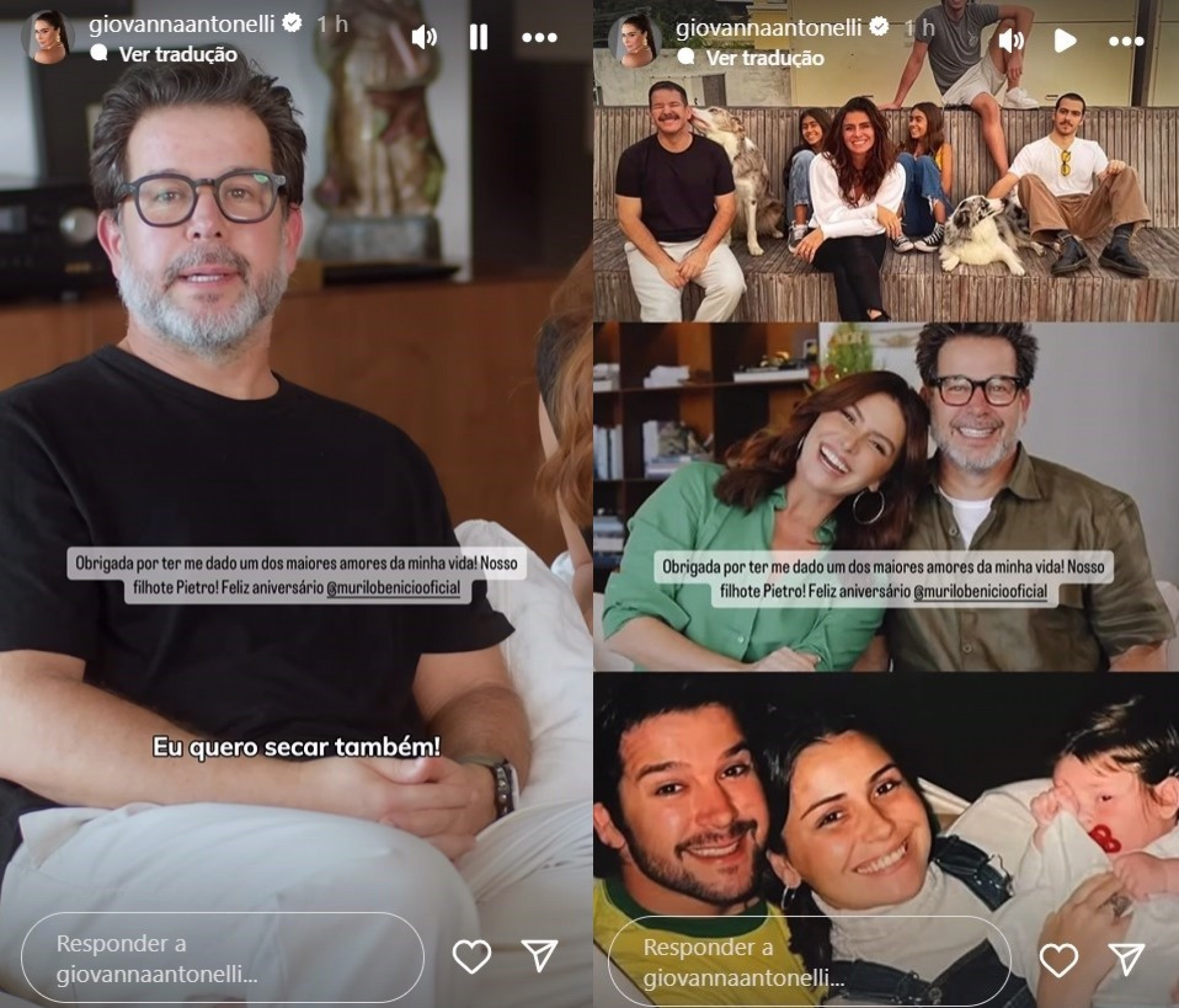 Giovanna Antonelli faz homenagem no aniversário de Murilo Benício - Reprodução / Instagram