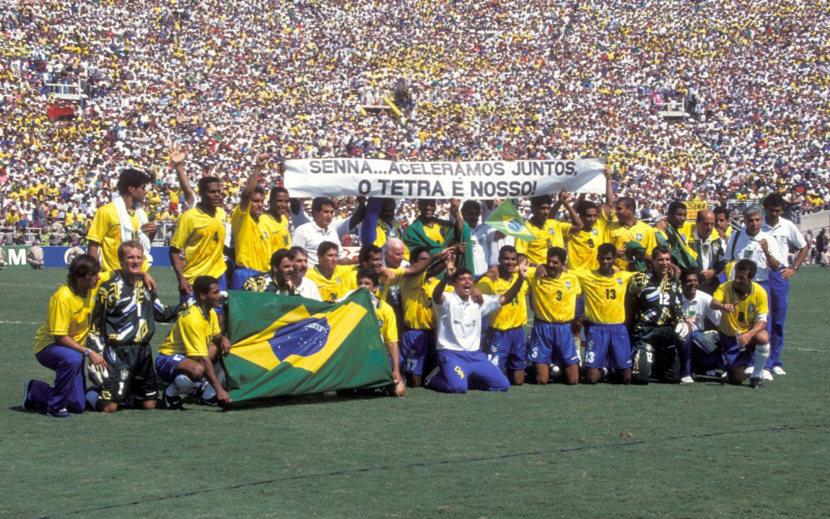 Homenagem da seleção brasileira a Ayrton Senna