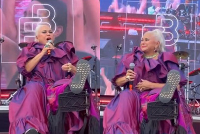 Fafá de Belém faz show em cadeira de rodas após acidente doméstico 