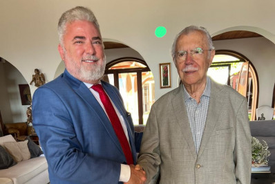 José Ricardo Marques encontra ex-presidente José Sarney 