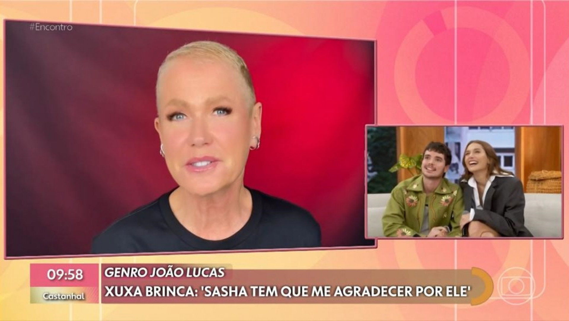 Xuxa surpreendeu João Lucas e Sasha Meneghel nesta segunda-feira (15) - Reprodução / TV Globo
