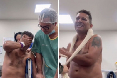 Vídeo: médico surpreende paciente ao voltar ombro dele para o lugar e reação viraliza nas redes