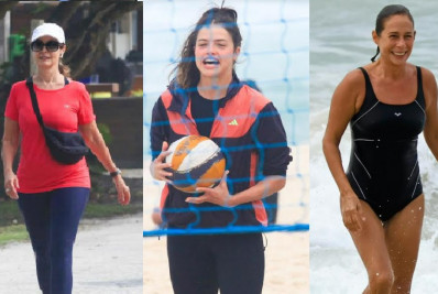Fátima Bernardes, Agatha Moreira e mais celebridades se exercitam no Rio