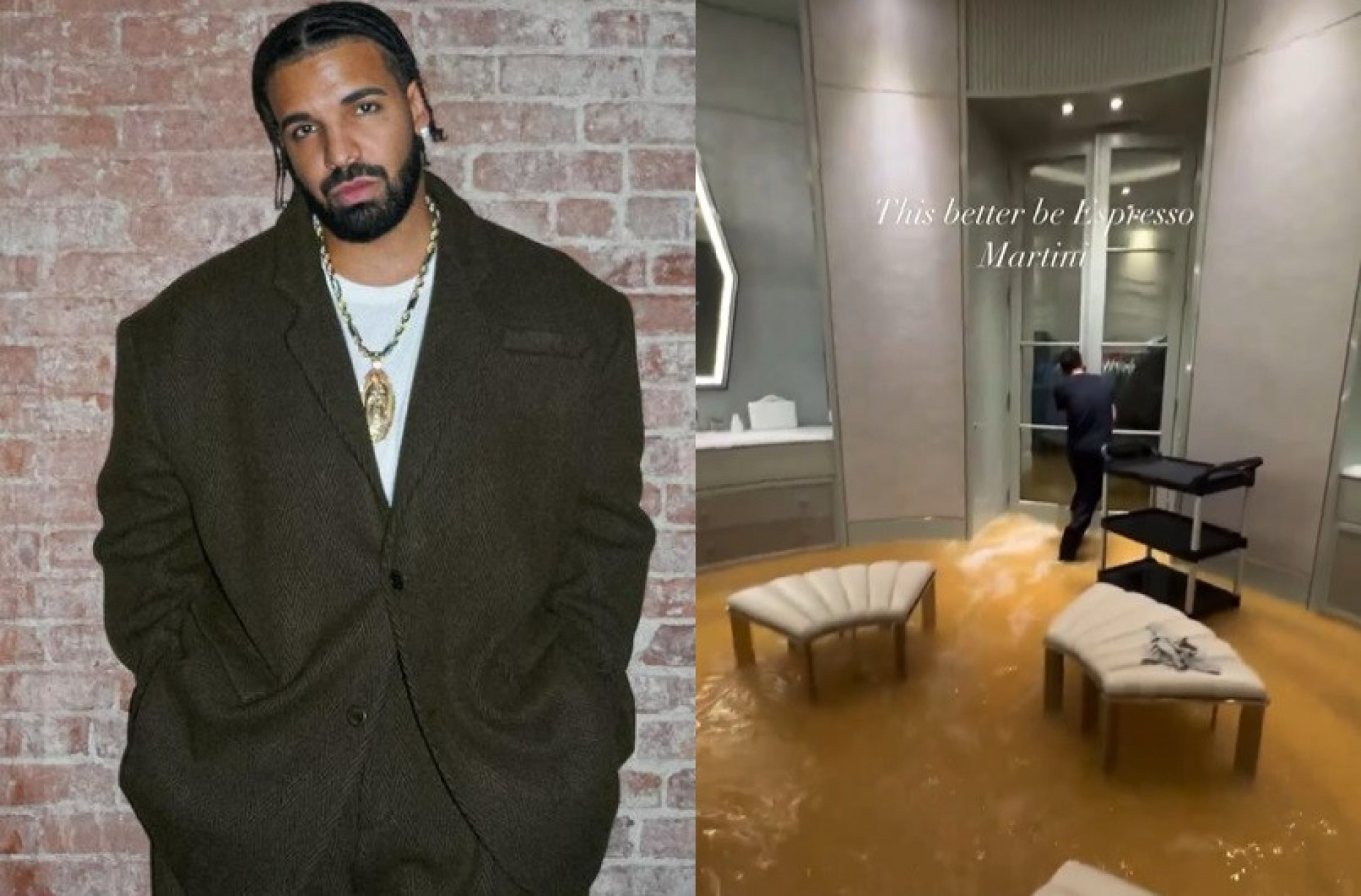 Drake publica vídeo de mansão sendo tomada pela água - Reprodução do Instagram