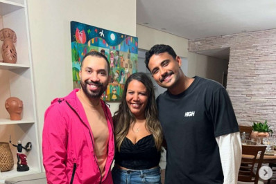 Gil do Vigor registra encontro com Mani Reggo e Lucas Pizane: 'Vigoroso'