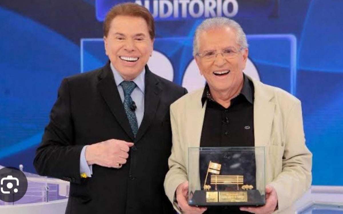 Carlos Alberto de Nobrega e Silvio Santos: Dois &iacute;cones da televis&atilde;o brasileira - Lourival Ribeiro/SBT