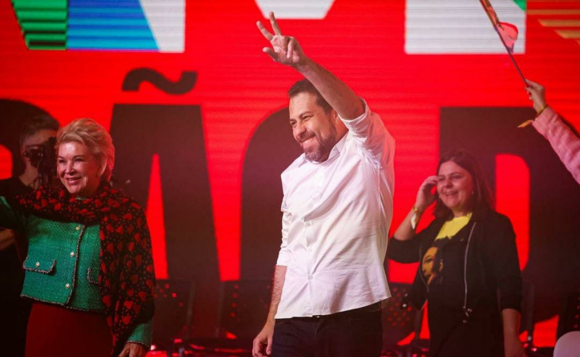 Guilherme Boulos, durante o lançamento da coligação 'Amor Por São Paulo' - Tuane Fernandes