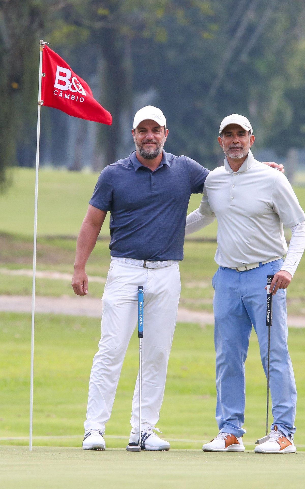 Rodrigo Lombardi e Marcos Pasquim jogam golf em clube no Rio - Dilson Silva / Agnews