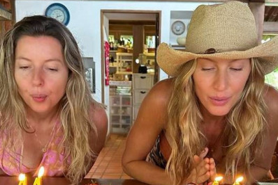 Gisele Bündchen comemora 44 anos com a irmã gêmea: 'Rodeada de amor'