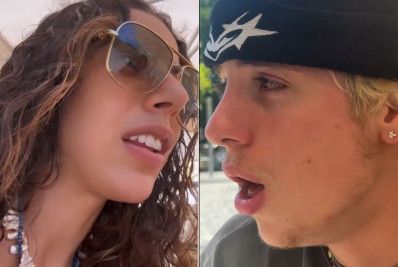 Em Portugal, Juliano Floss quase passa mal com ato de Marina Sena em restaurante