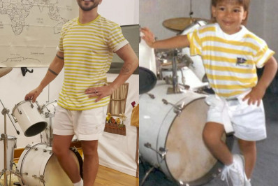 Junior Lima recria foto da infância e encanta famosos e internautas: 'Mesma essência'