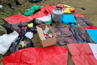 Polícia apreende 14 balões em terreno em Vargem Pequena