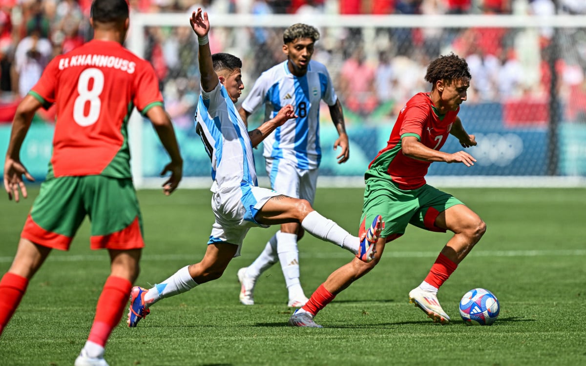 Marrocos venceu a Argentina na abertura dos Jogos Olímpicos de Paris 2024 - Arnaud Finistre / AFP