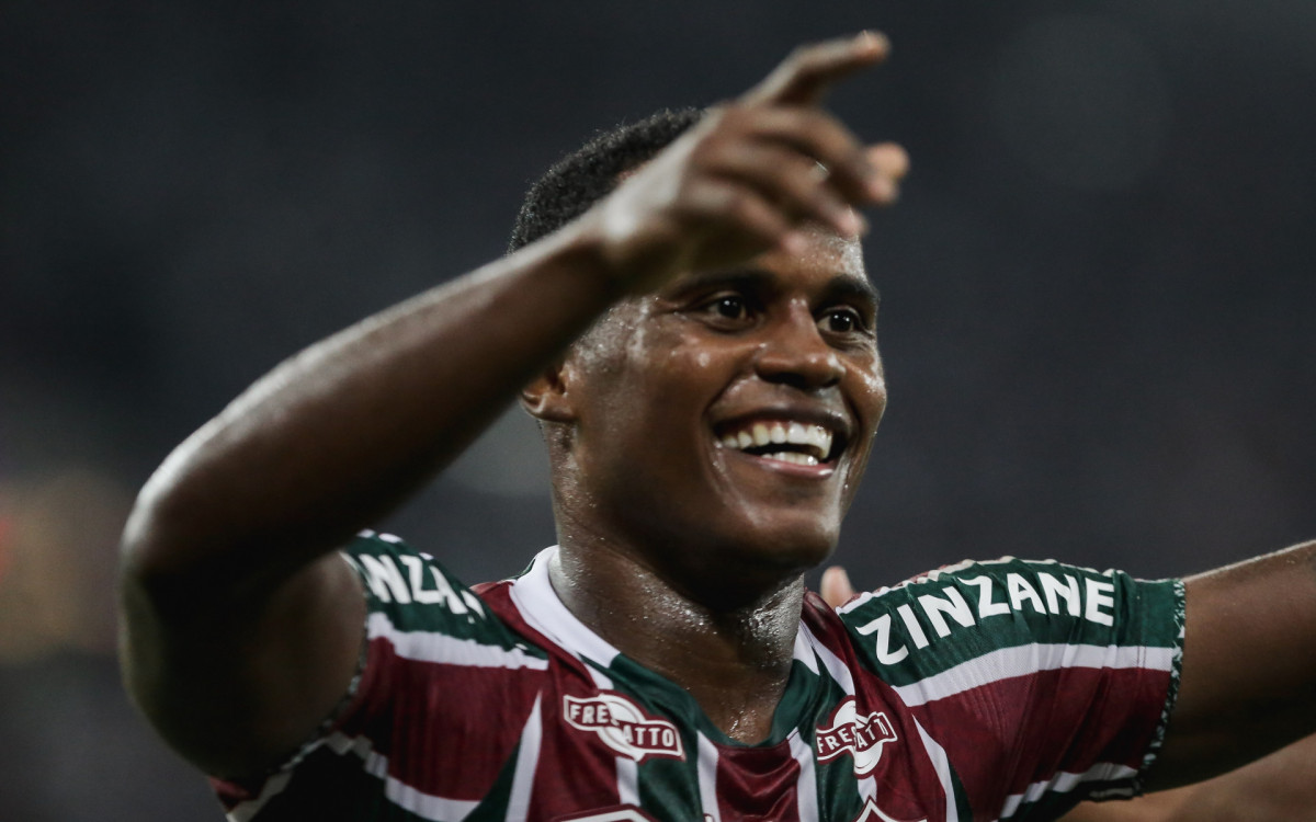 Comemora&ccedil;&atilde;o de Jhon Arias, do Fluminense