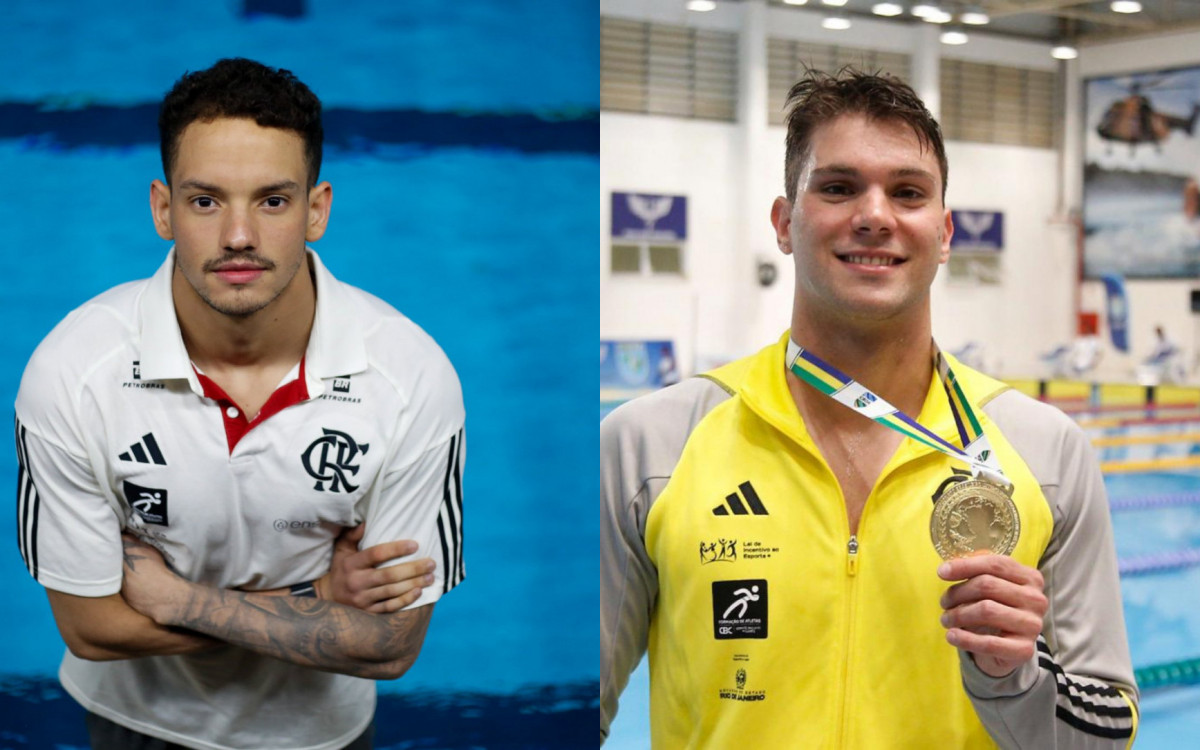 O baiano Guilherme Caribé e o paulista Murilo Sartori são nadadores do Flamengo