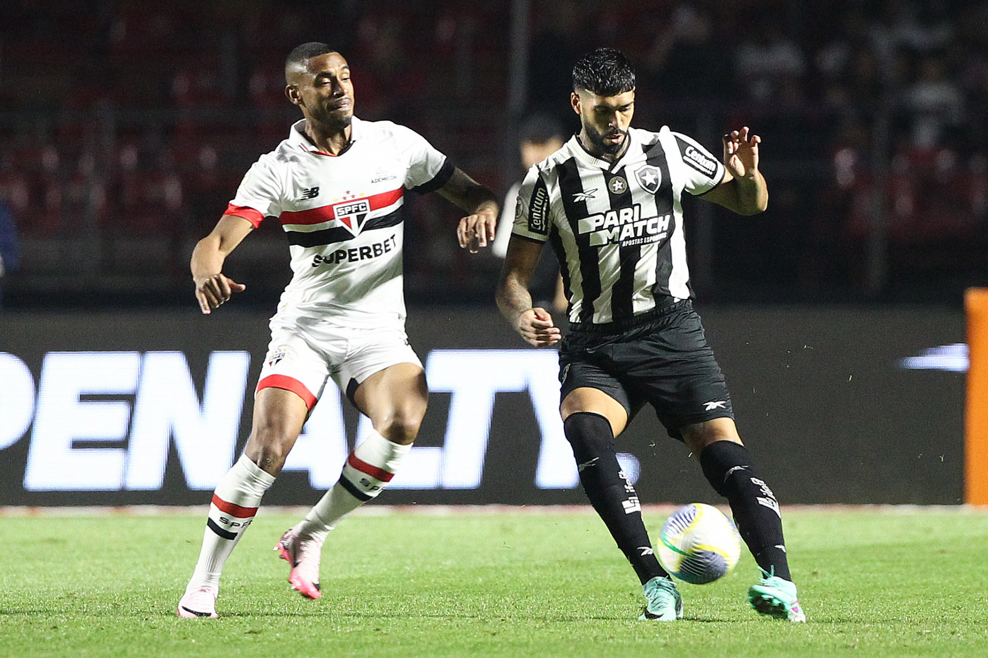 Lance do jogo entre São Paulo e Botafogo - Vítor Silva/Botafogo