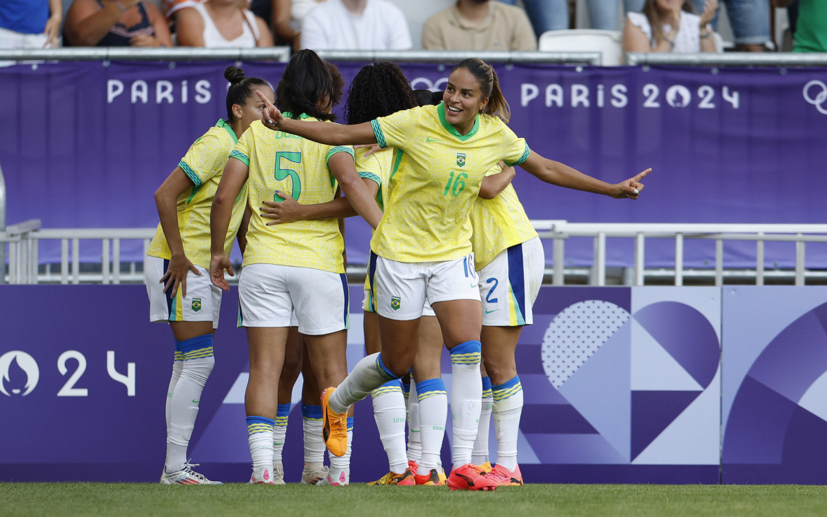 25.07.2024 - Brasil x Nigéria Seleção Brasileira Feminina vence a Nigéria por 1 a 0 no estádio Matmut Atlantique, em Bourdoux, nessa quinta-feira 25/07.

 

Foto: Rafael Ribeiro/CBF