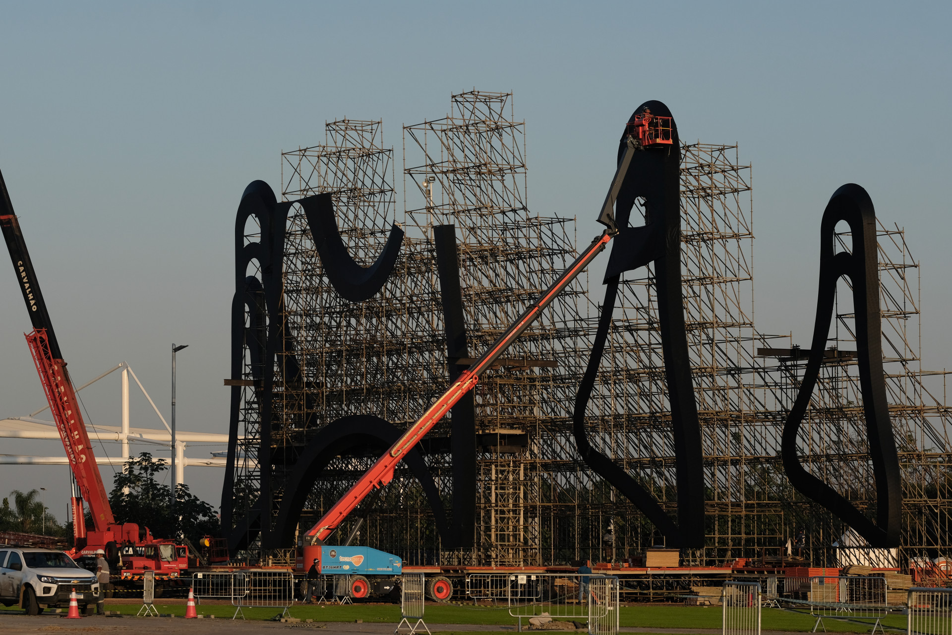 Montagem do Rock in Rio est&aacute; a todo vapor - Pedro Teixeira/Ag&ecirc;ncia O Dia