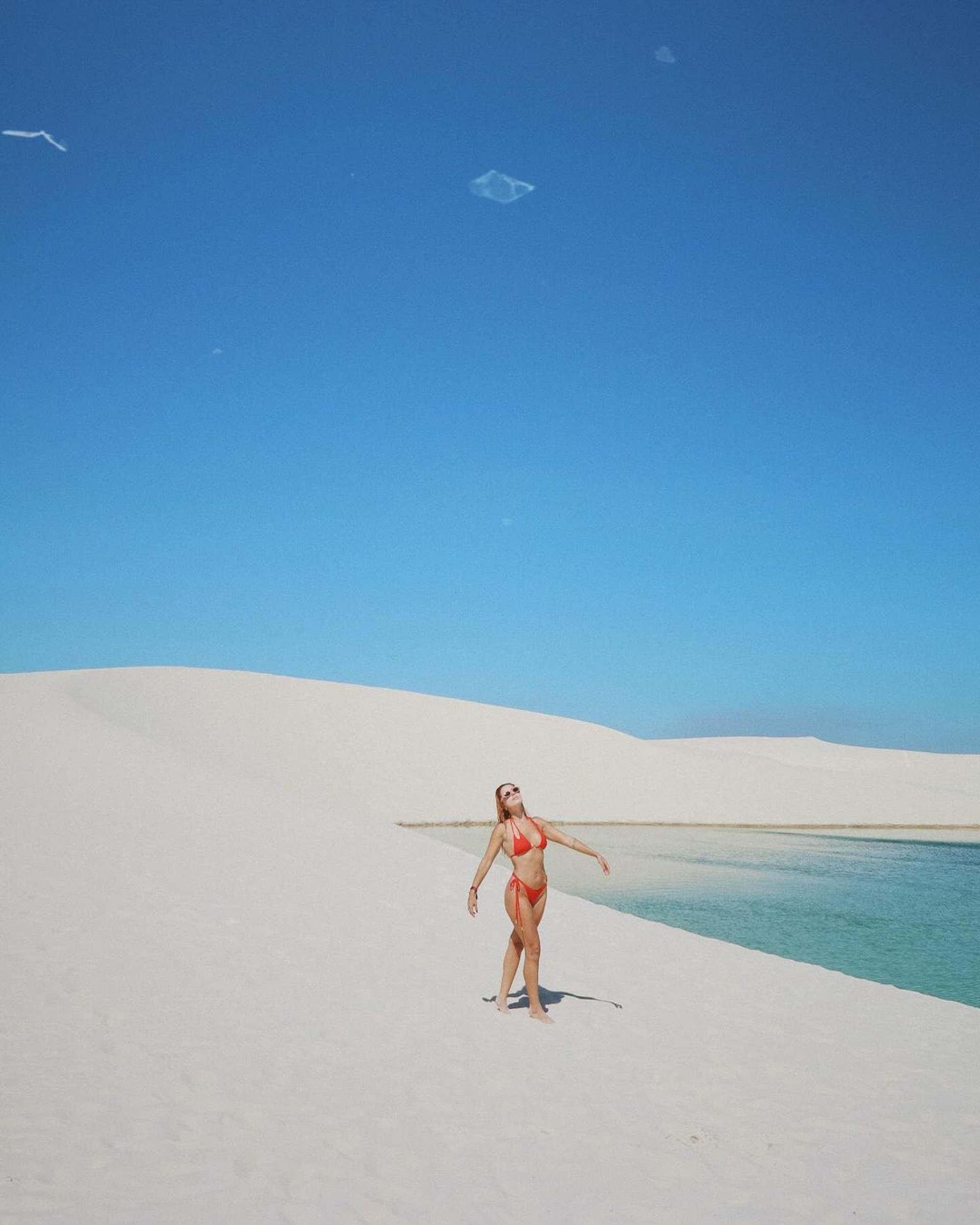 Giovanna Lancellotti mostra registros nos Lençóis Maranhenses - Reprodução