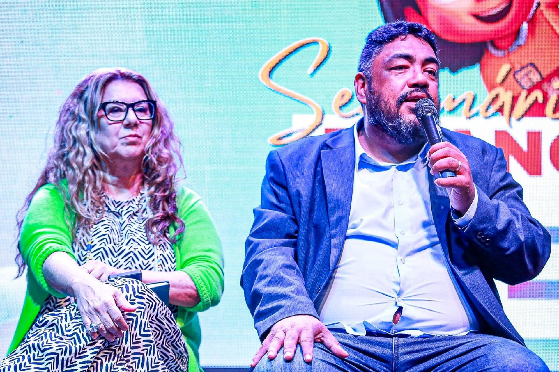 Mônica Alkmim e Marcelo Nascimento destacaram a importância do Estatuto da Criança e do Adolescente - Rafael Barreto / PMBR