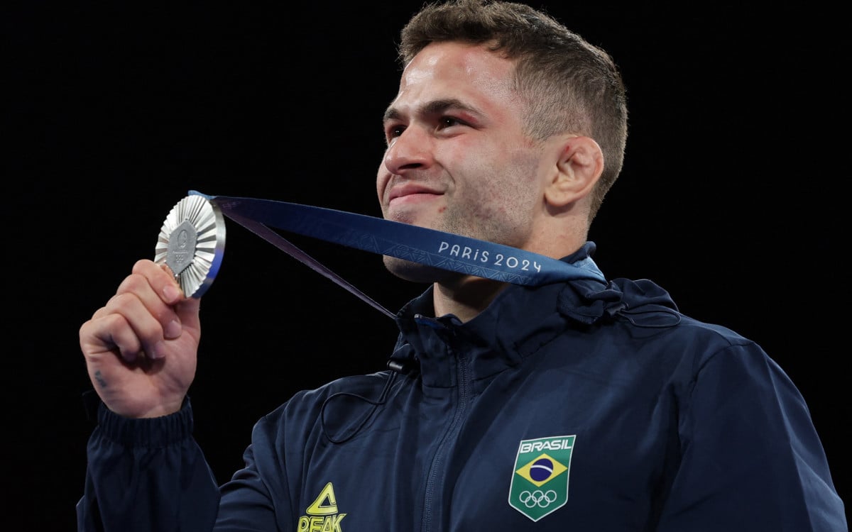 Judoca Willian Lima conquistou a primeira medalha do Brasil em Paris  - Jack Guez / AFP