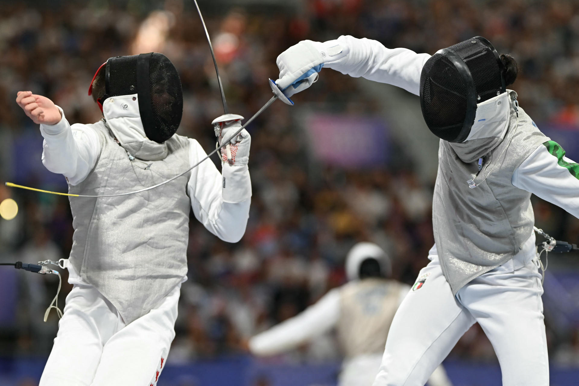 Guilherme Toldo foi derrotado pelo chinês Ziwei Mo no florete individual na esgrima - AFP