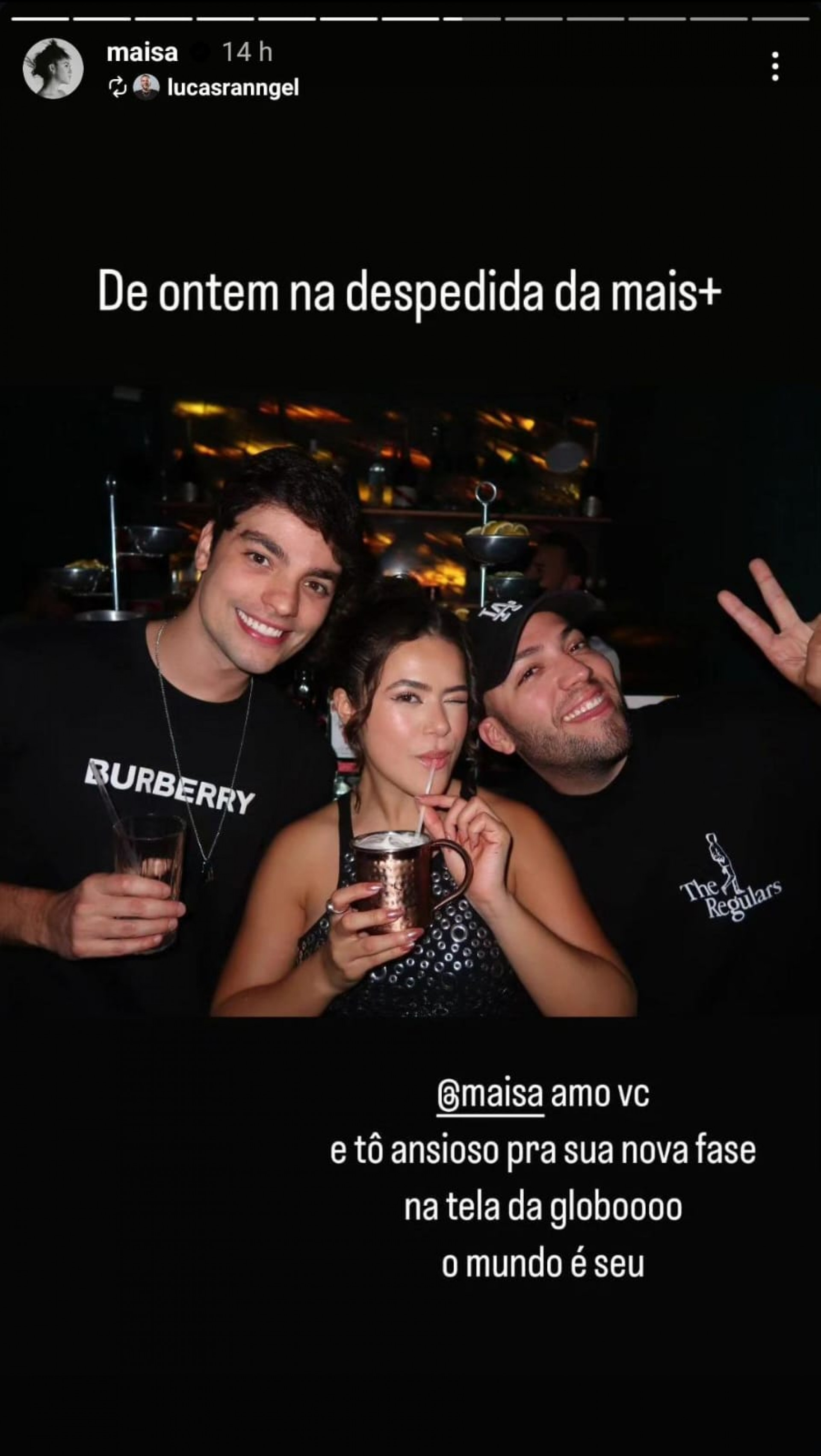 Lucas Bley, Maisa e Lucas Rangel - Reprodução / Instagram